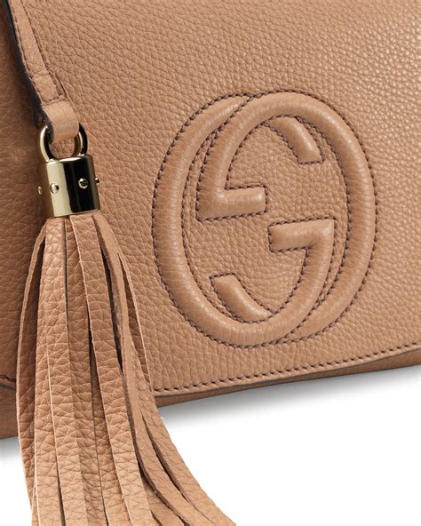 gucci beige icon leather crossbody bag women's|gucci suede crossbody bag.